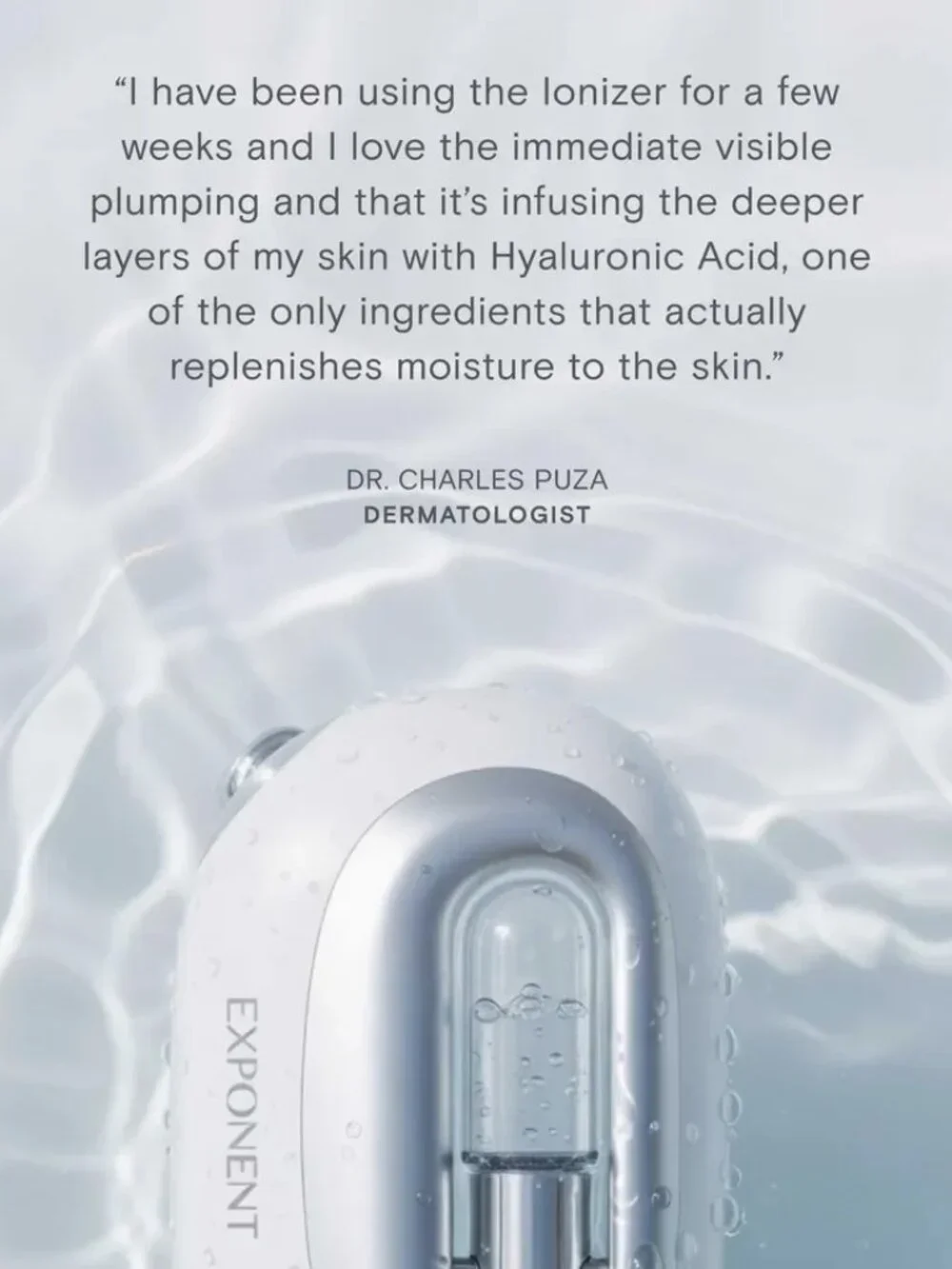 Exponent HydroGlow Oxygen Ionizer Skincare Device